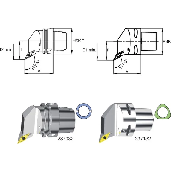SWISS TOOLS 237132 6316L Késszár, 117,5°/35° SVBP L/R