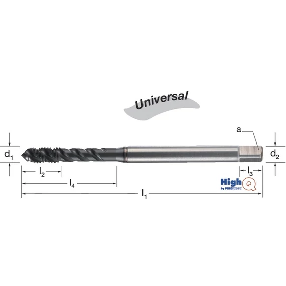 PREMUS 132263 M5 Gépi menetfúró HighQ, HSSCo-PM RSP50 Hardlube 6GX