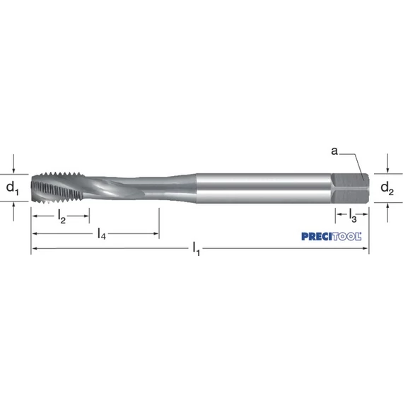 PREMUS 137812 M3 Gépi menetfúró HighQ, HSSCo-PM RSP15 gőzölt