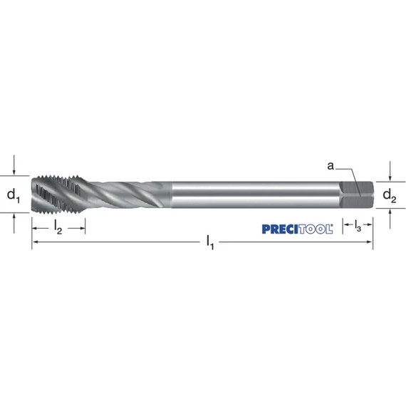 PREMUS 135775 1/8-28 Gépi menetfúró, HSSE-V3 RSP40 vaporizált