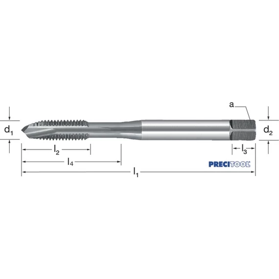 PREMUS 135035 M2 Gépi menetfúró, HSSE-V3 gőzölt 6G