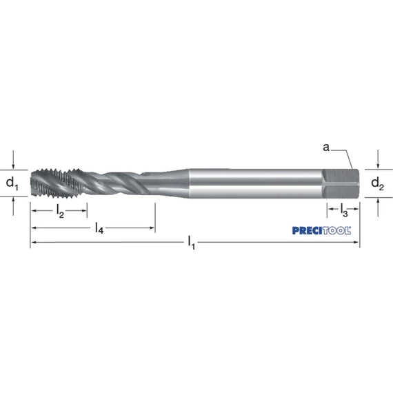 PREMUS 135430 M2 Gépi menetfúró, HSSE-V3 RSP40 vaporizált