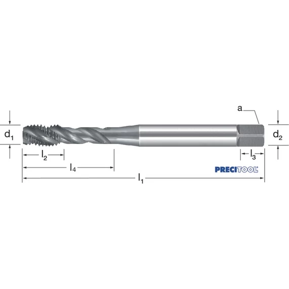 PREMUS 135490 M10 Gépi menetfúró, HSSE-V3 RSP40 gőzölt 6G