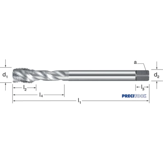 PREMUS 133391 7/16-20 Gépi menetfúró, HSSE-V3 RSP40 fényes
