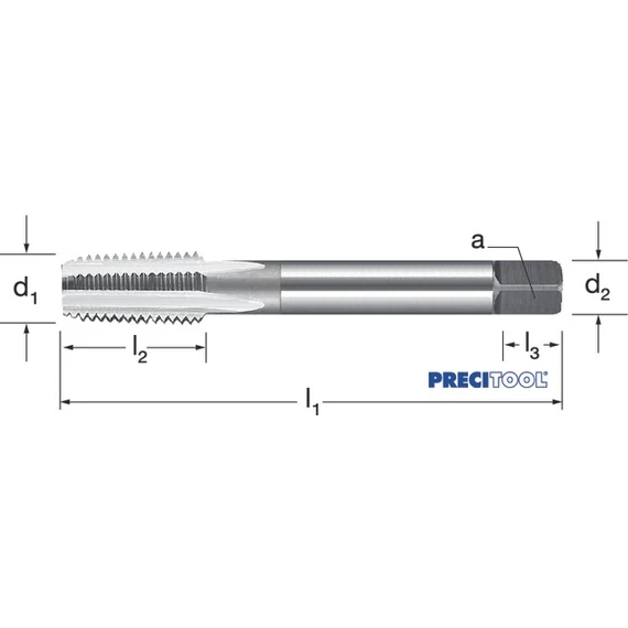 PREMUS 133458 1/8-27 Gépi menetfúró, HSSE-V3 fényes