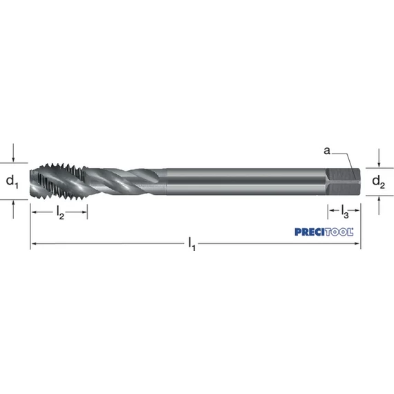 PREMUS 133163 M10 Gépi menetfúró, HSSE-V3, RSP40, vaporizált