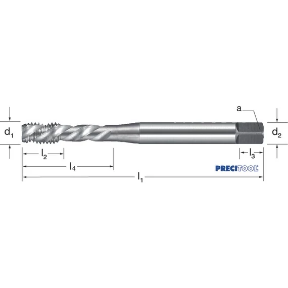 PREMUS 133180 M20 Gépi menetfúró, HSSE-V3, LSP40, balra vágó