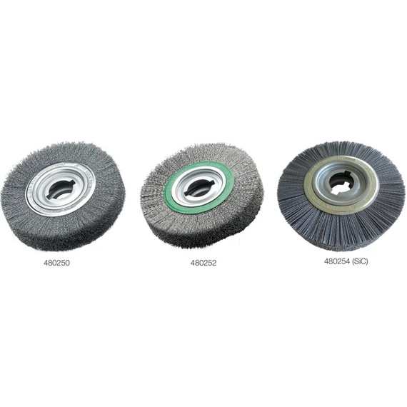 LESSMANN 480250 250X60/0,35 Sorjázó körkefe, acélhuzal sörte, hullámosított