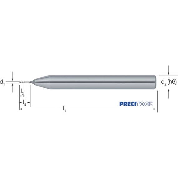 PRECITOOL 126300 0,385 Mikro precíziós dörzsár, VHM