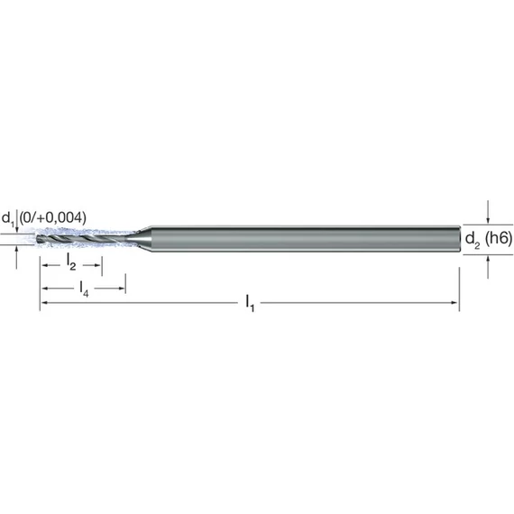 MIKRON 102466 0190 Mikrofúró, CrazyDrill SST-Inox, 8 × D, eXedur, integrált belső hűtéssel