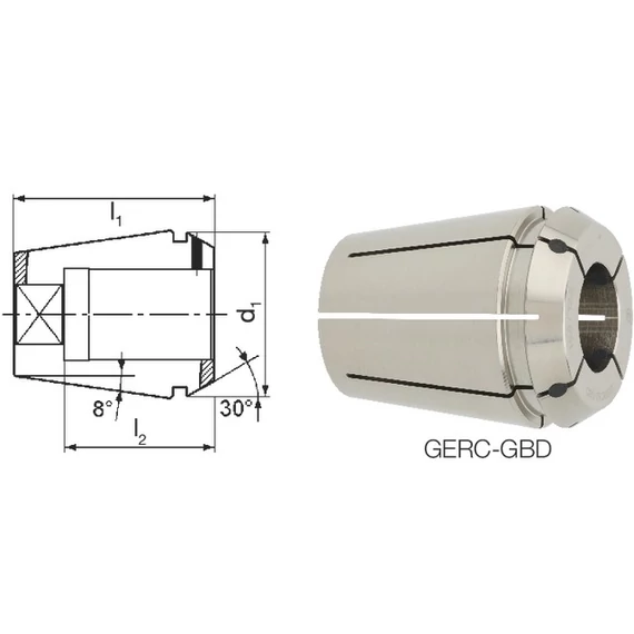 FAHRION 248464 5,5X4,5 Tartozékok ER szorítópatronos befogóhoz , Menetfúró szorítópatron, Protect 4031E GERC16-GBD