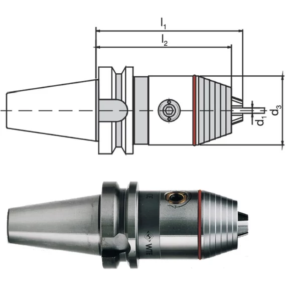 WTE 241069,75 CNC precíziós fúrótokmány, DIN 6339 B