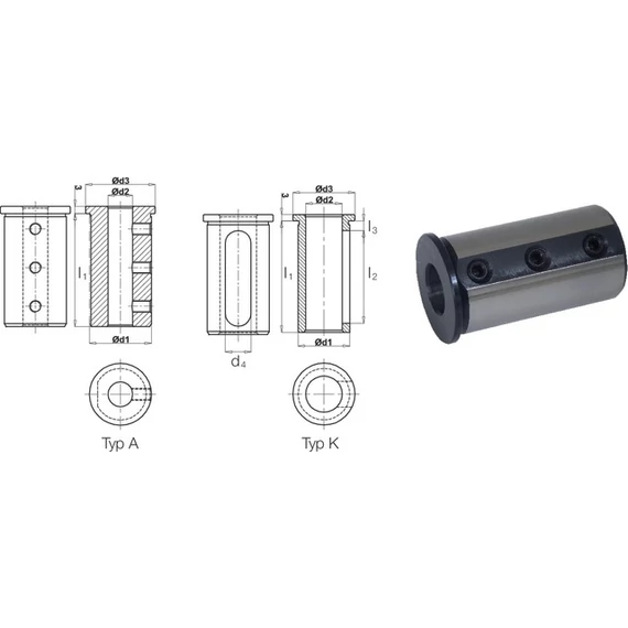 PRETEC 234261 20X08 Szűkítő persely, DIN 69880 Szűkítőpersely