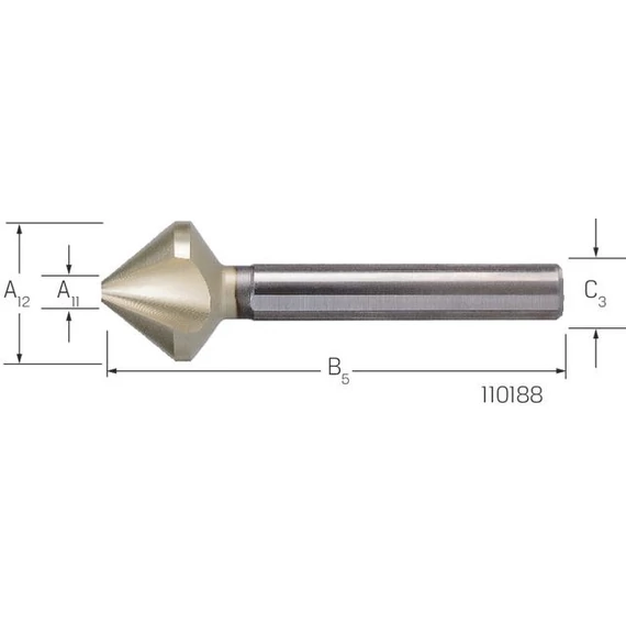 BECK 110188 10,40 Kúp süllyesztő HSS besch. 90° kúpszög
