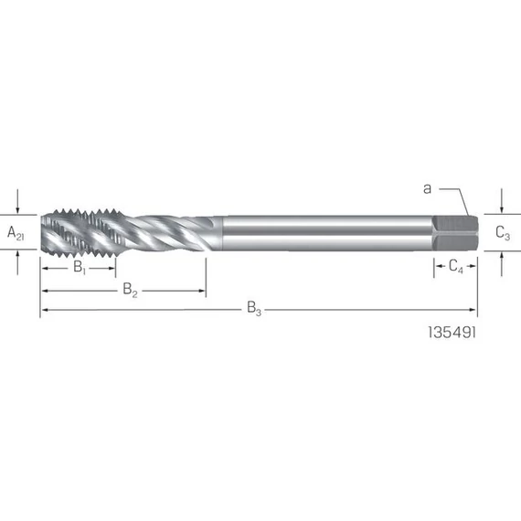 PREMUS 135491 M10 Gépi menetfúró HSSE-V3 TiCN INOX