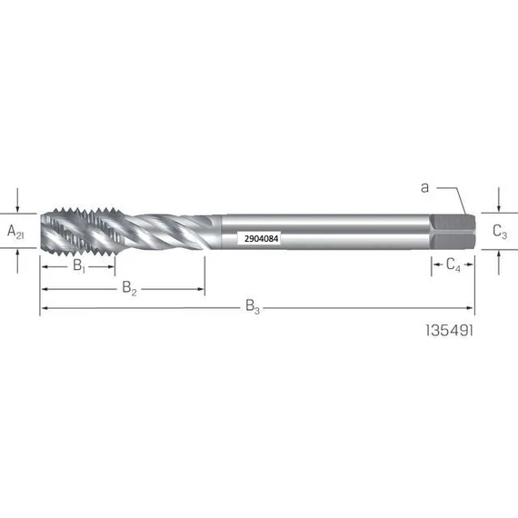 PREMUS 135491 M20 Gépi menetfúró HSSE-V3 TiCN INOX