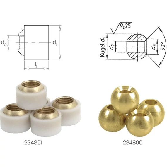 RIHETEC 234802 14 Golyós fúvóka sárgarézből