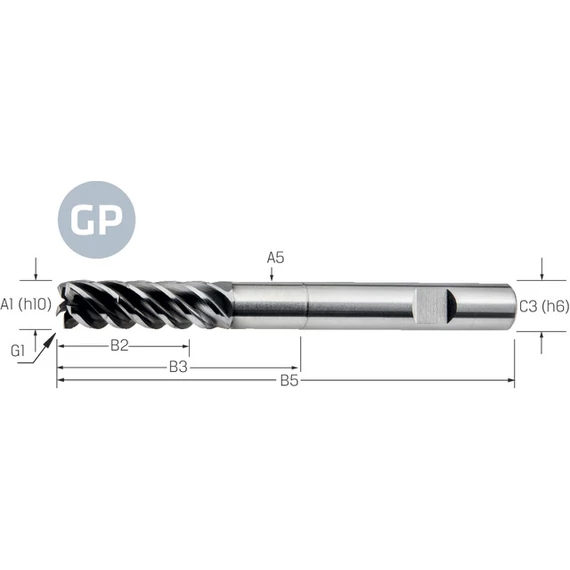 PREMUS-GP 175508 10,00 Keményfém szármarók extra hosszú INOX VHM-TiAlN