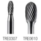 PRETEC 444800 TRE0307 Keményfém turbómaró, Csepp alakú, keresztfogazású Z=4