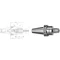 SCHUNK 241408,5 Meredek kúpos befogó, DIN 69871 Tendo hidroplasztikus befogó, AD/B alak, hosszú, karcsú G2,5 25.000 1/min fordulatszámnál