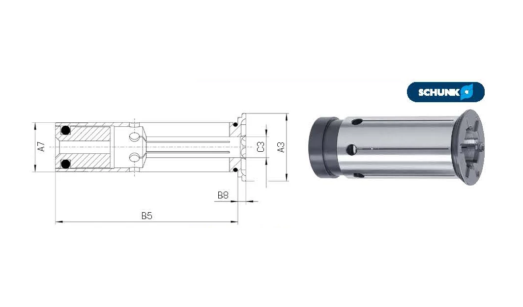 GZB-S közbenső persely TENDO perifériás tengelyhez 32x06mm SCHUNK