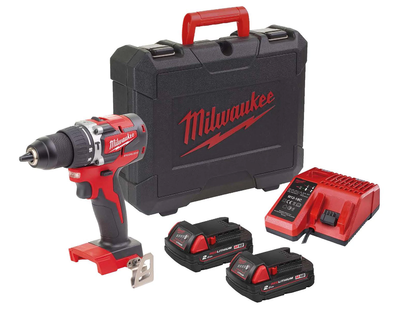 Akkumulátoros ütvefúró 18 V M18CBLPD-202C - Milwaukee