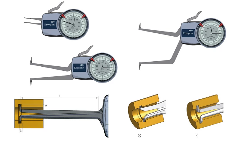 Belső precíziós mérőeszköz INTERTESTmechanisch, IP65,  20 - 40 mm