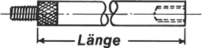Mérőérintkező hosszabbító mérőműszerhez M 2.5 csatlakozómenettel  M 2,5