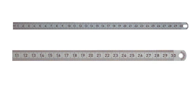 Stahlma stab, INOX200 mm, Teilung mm/1/2mm  BMI