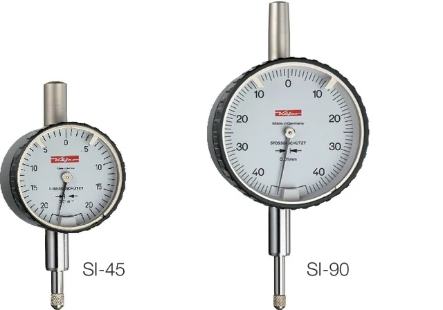 KAFER 320450 SI-45 Biztonsági mérőóra, szabad lökettel és egy fordulatra korlátozott méréstartománnyal