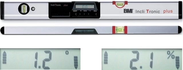 BMI 370620600 Alumínium vízmérték, Incli Tronic plus