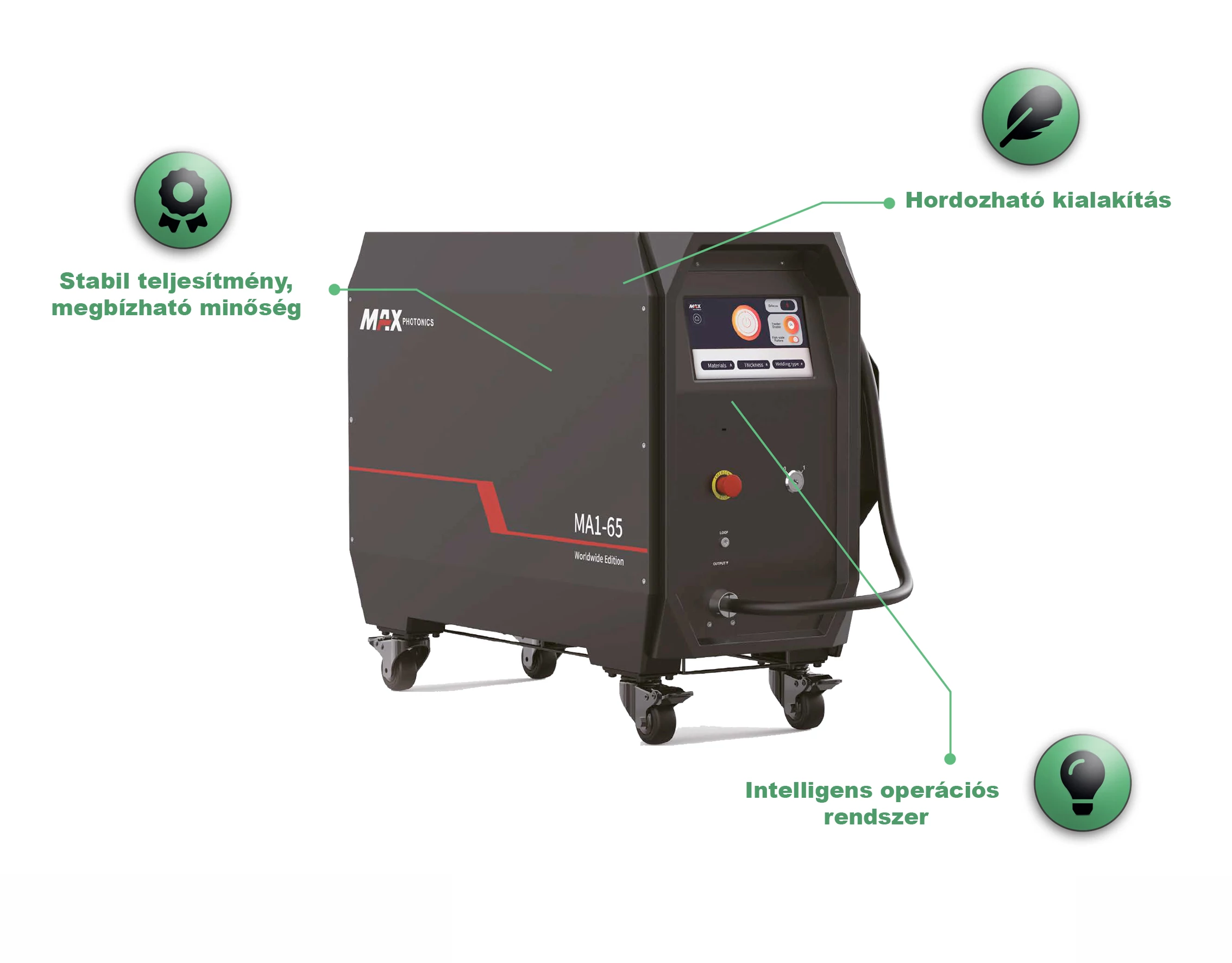 Optimum MaxPhotonics MA1-65 kézi lézer hegesztőgép