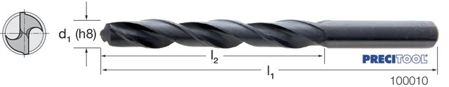 PRETEC 100010 9,10 Csigafúró, HSS N típus hengerelt