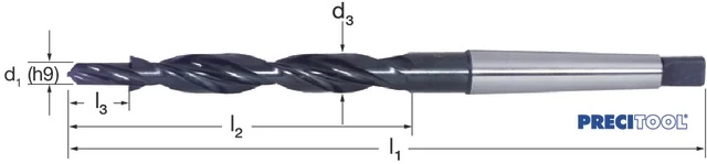 PREMUS 104150 M10 Több élszalagos Fúró lépcsős, HSS N típus, 180° közepes