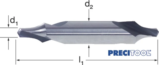 PREMUS 105080 1,00 Központfúró, HSS 60° R alak