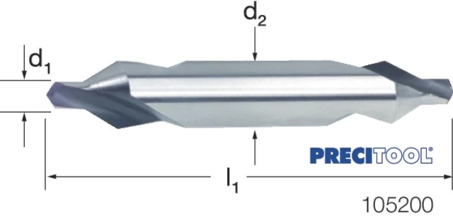 PREMUS 105200 1,00 Központfúró, HSS-Co 60° A alak