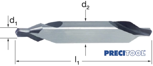 PREMUS 105500 2,00 Központfúró, HSS 60° A alak lapolt felület