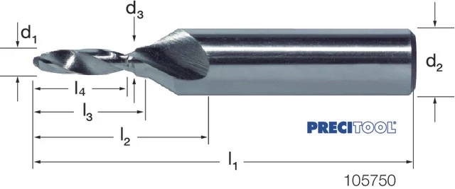 PREMUS 105750 M10 Fúró lépcsős, HSS magfurat központosításhoz hengeres szár