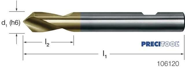 PREMUS 106120 16,0 NC központozó, HSS-Co 90° TiN