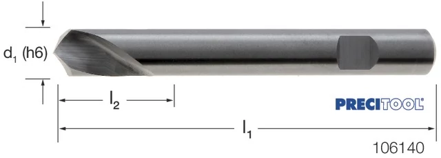 PREMUS 106140 10,0 NC központozó, Tömör keményfém 120°