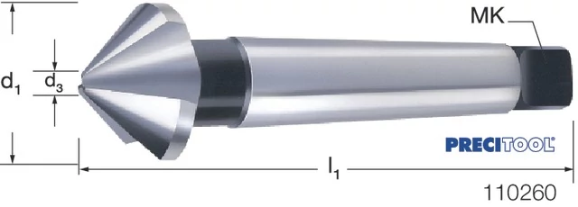 PREMUS 110260 50,0 Kúpsüllyesztő, HSS 90° Morse-kúpos szár