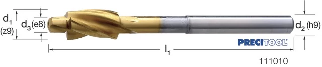PREMUS 111010 M4 Homloksüllyesztő, HSS átmenő furat finom TiN