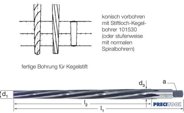 PREMUS 123800 12,0 Csapszeglyuk kézi dörzsár, HSS