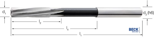 BECK 125100 8,6 NC gépi dörzsár, HSS-Co, páros szárméretekkel