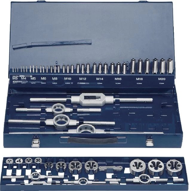 PRETEC 131400 M3-M20 Menetszerszám készlet, HSS metrikus