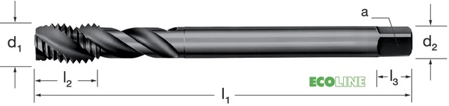 PRETEC 135670 M12X1,5 Gépi menetfúró, HSS-Co RSP35 gőzöléssel megeresztett