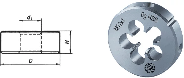 JBO 140200 M12X1,25 Menetmetsző, HSS metrikus-finom