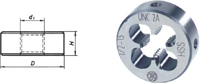 JBO 140450 1-8 Menetmetsző, HSS UNC durvamenet