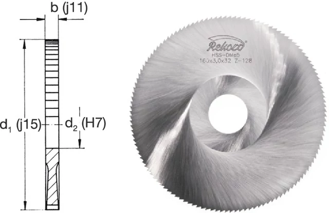 REKORD 150000 100X0,8X22 Fém körfűrésztárcsa, HSS 60° A finom fogazás