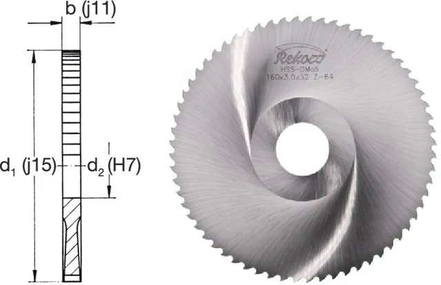 REKORD 150100 80X0,8X22 Fém körfűrésztárcsa, HSS B durva fogazás